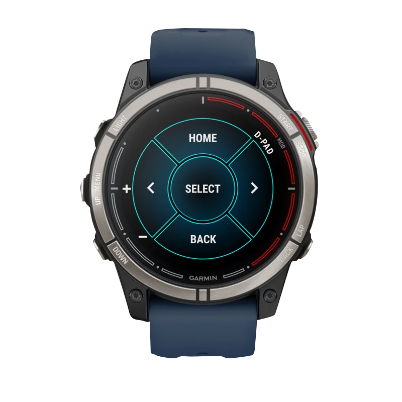 Garmin Quatix 7 Pro marine GPS smartwatch with AMOLED display, blue strap