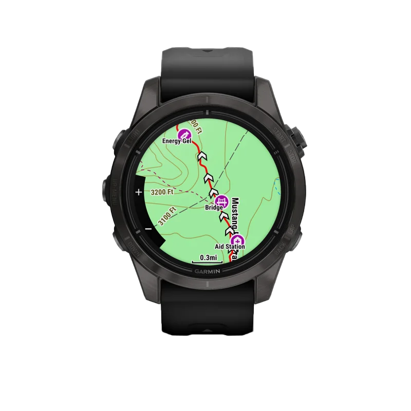 Garmin Epix Pro (Gen 2), 42 mm Sapphire Edition Carbon Gray DLC Titanium with Black Band (010-02802-14) by Garmin