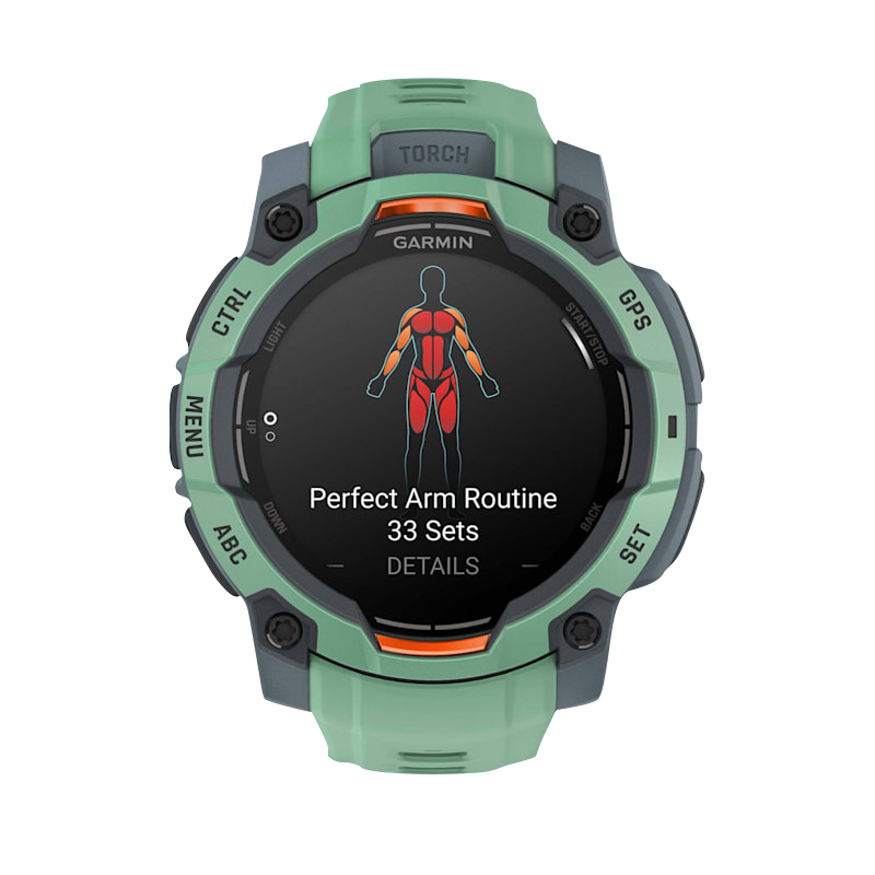 Garmin Instinct 3 AMOLED smartwatch, 45mm Neo Tropic with Neo Tropic band