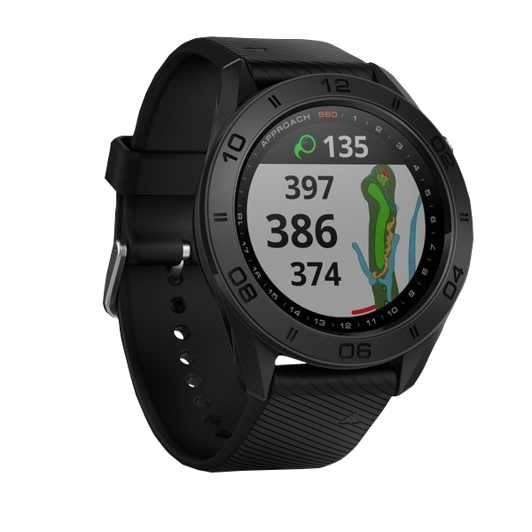Garmin Approach S60 Black golf GPS smartwatch with rangefinder, Garmin Certified Refurbished