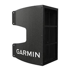 Garmin carbon fiber mast bracket for marine fish finder mounts, black with Garmin logo