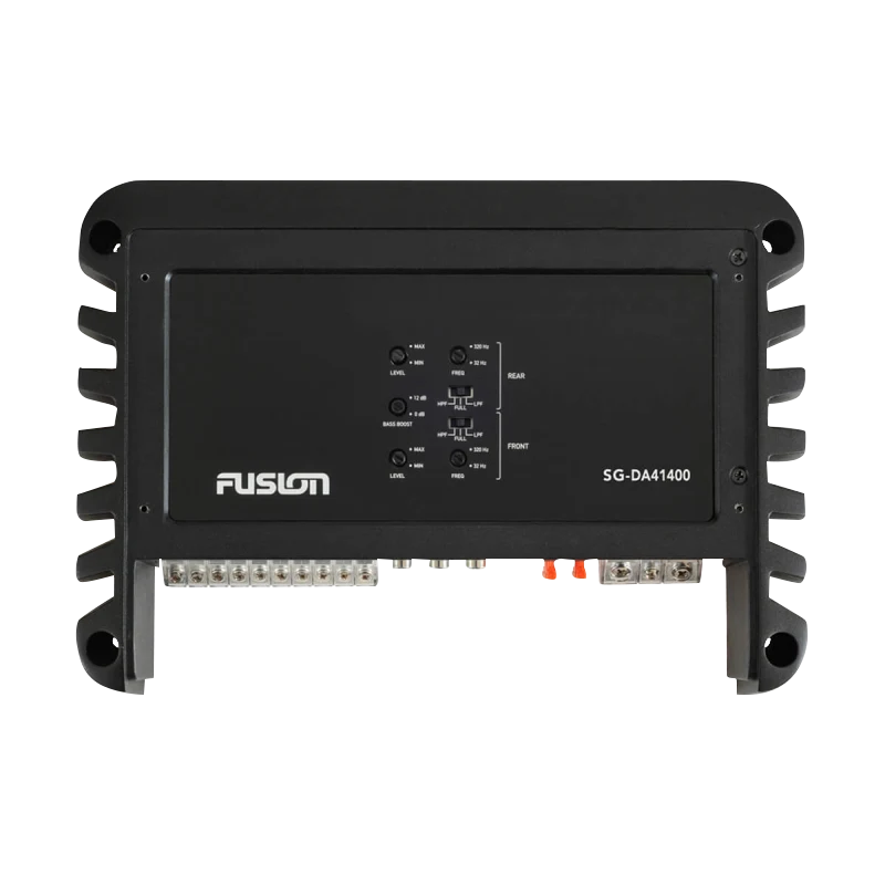Garmin Fusion Signature Series monoblock marine amplifier SG-DA41400, black with side heat-sink fins