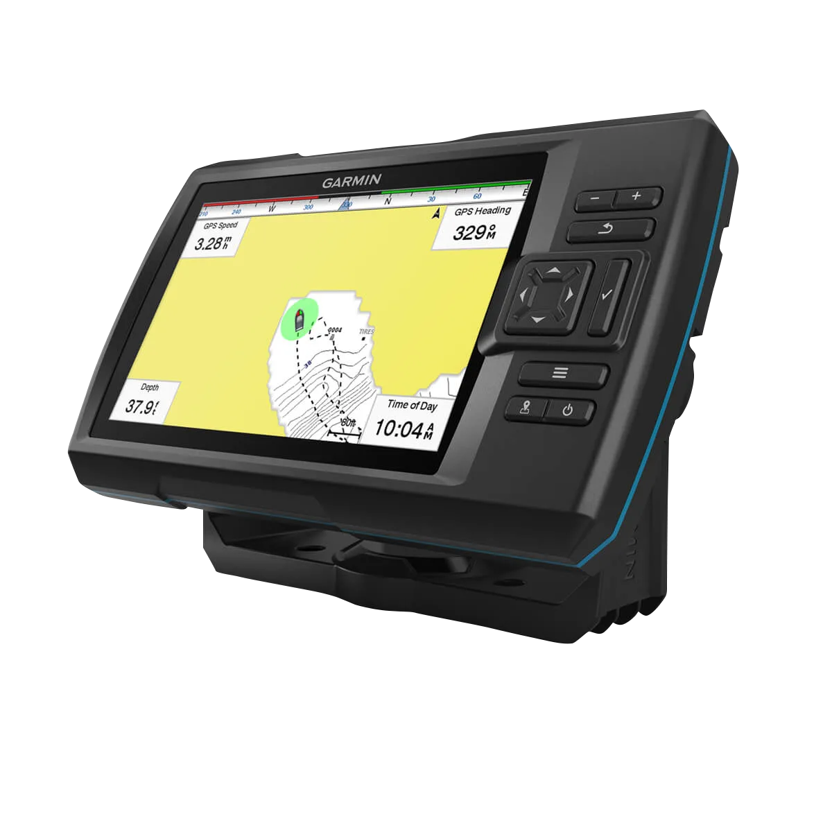 Garmin STRIKER Vivid 7cv fish finder with GT20‑TM transducer, black unit