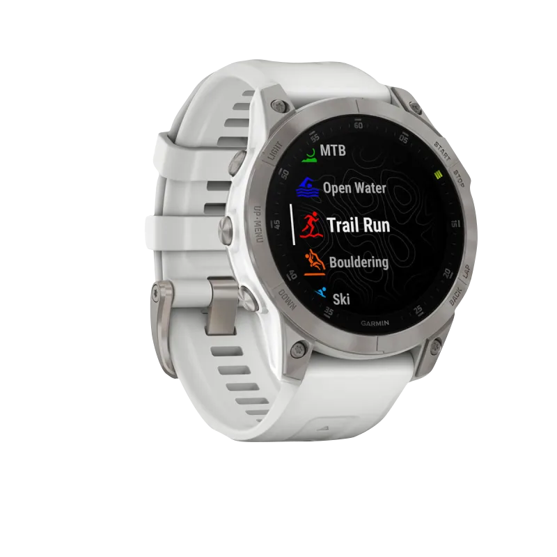 Garmin Epix Gen 2 Sapphire Edition smart watch, 47mm, white band, refurbished