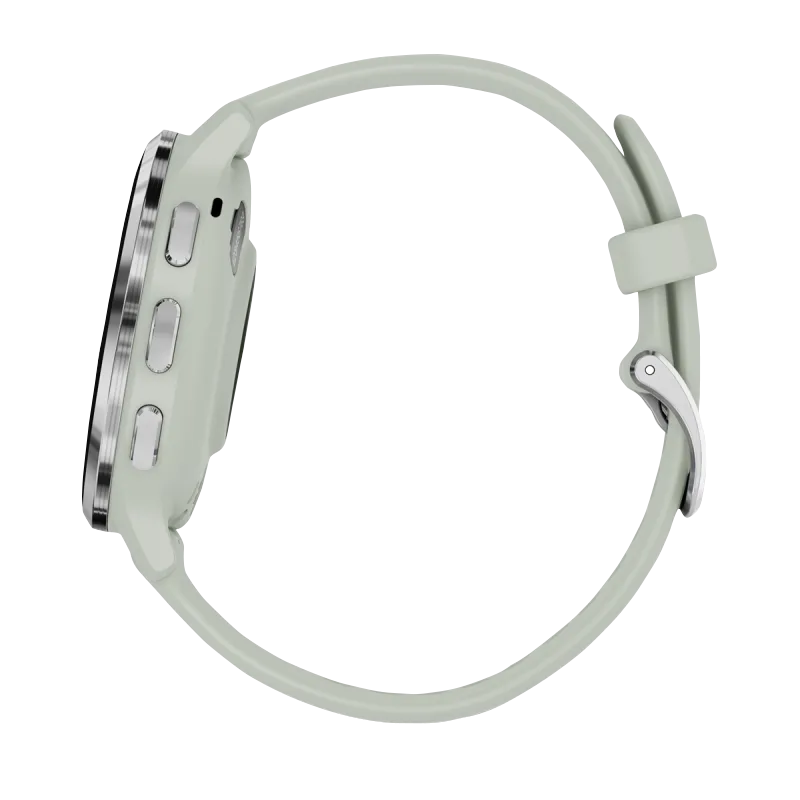 Garmin Venu 3S, 41 mm Silver Stainless Steel Bezel with Sage Gray Case and Silicone Band (010-02785-01) by Garmin