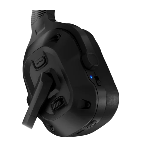 Garmin Dezl Headset 110 trucking headset, black over-ear earpiece with boom mic