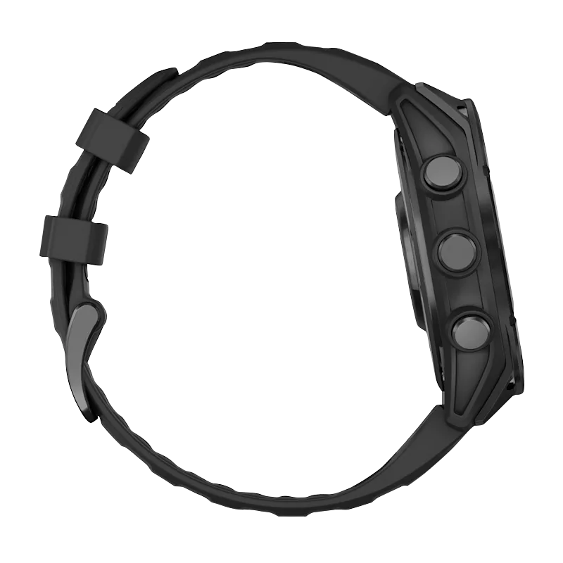 Garmin Fenix 8 smartwatch, 47 mm slate gray case with black silicone band