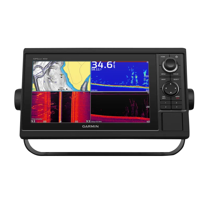 Garmin GPSMAP 1042xsv marine chartplotter with GT52HW-TM transducer, black bezel