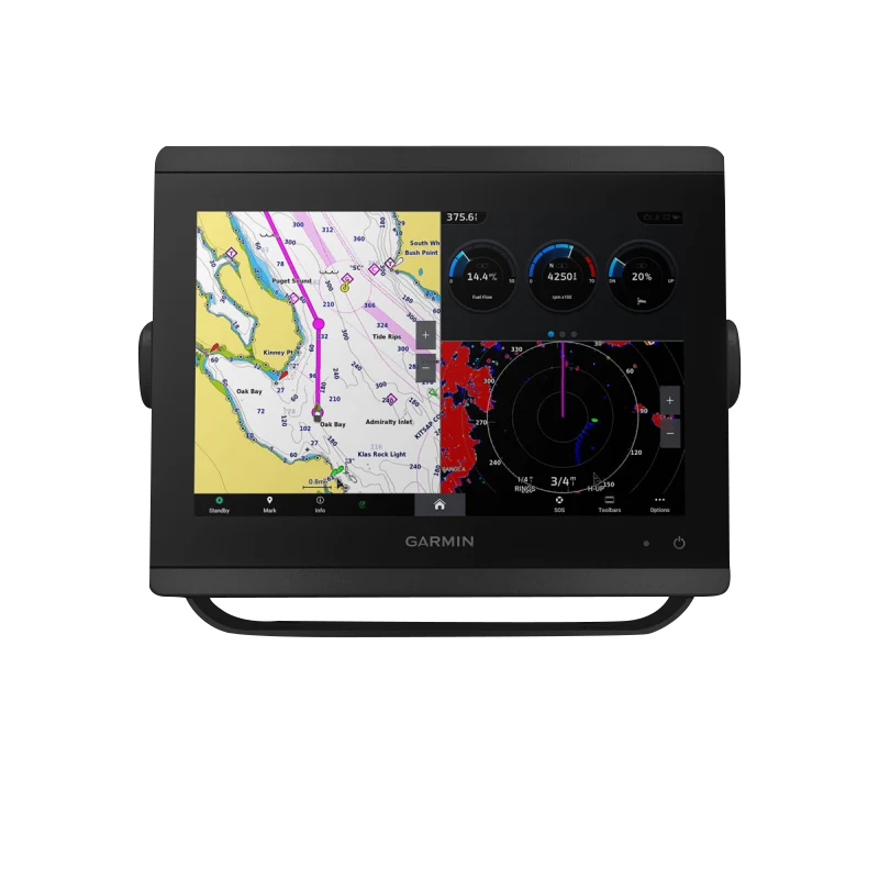 Garmin GPSMAP 8610 marine chartplotter with mapping; black display unit