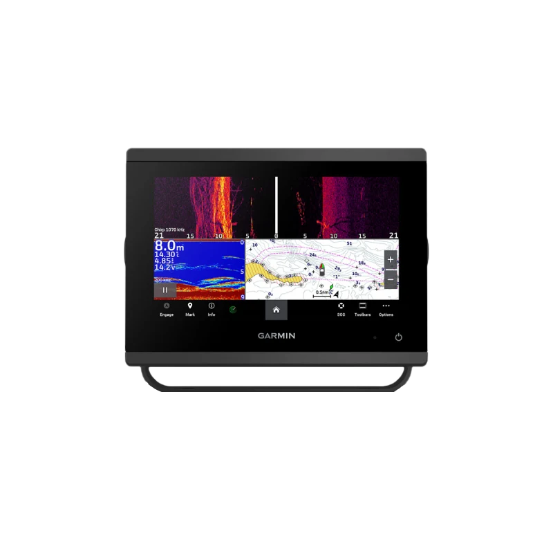 Garmin GPSMAP 723 Non-sonar marine chartplotter with Worldwide Basemap, black display unit