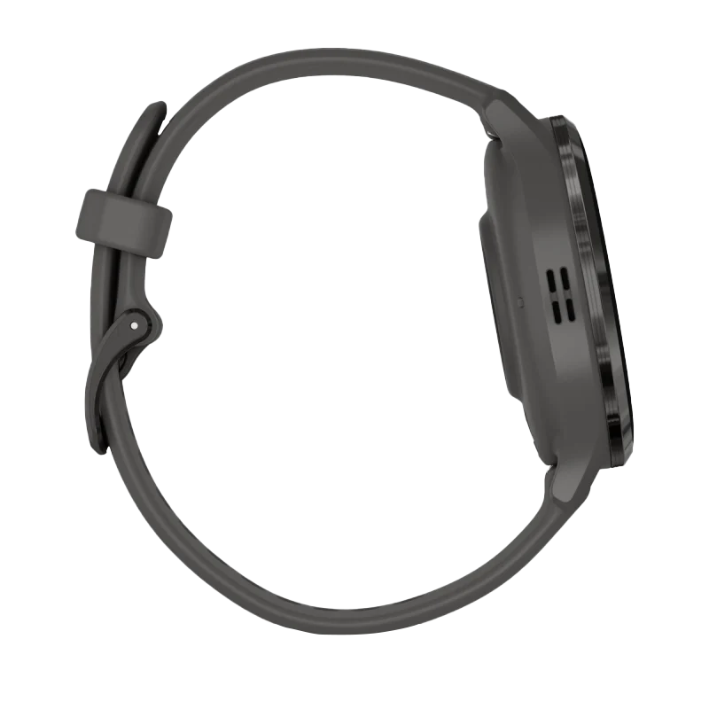 Garmin Venu 3S smartwatch, 41 mm slate stainless steel bezel with pebble gray case and silicone band