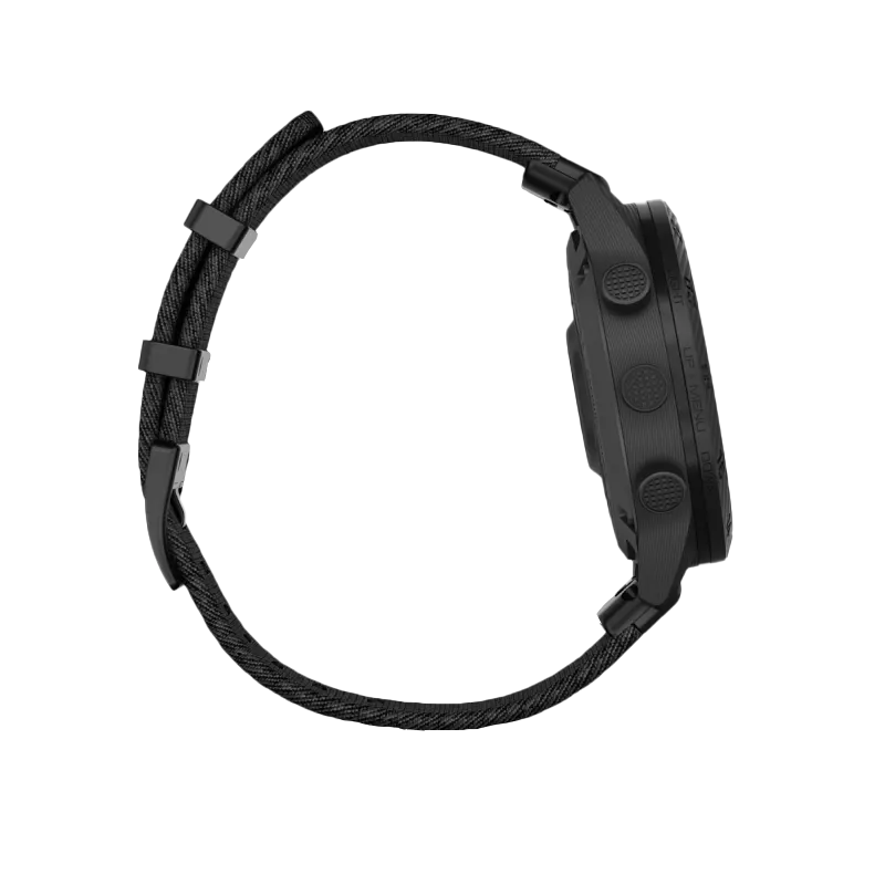 Garmin MARQ Commander Gen 2 Carbon Edition smart watch with black braided nylon strap