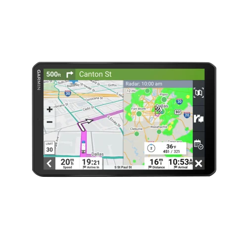 Garmin RV 895 8-inch RV navigation GPS device with map display