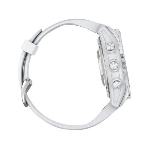 Garmin Epix Pro Gen 2 smartwatch, 42 mm silver case with Whitestone band