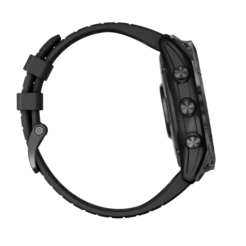 Garmin Epix Pro Gen 2 smartwatch, 51mm sapphire edition with carbon gray DLC titanium case and black band