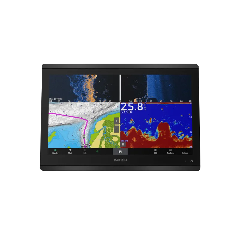 Garmin GPSMAP 8616xsv marine chartplotter with mapping and sonar, black bezel display