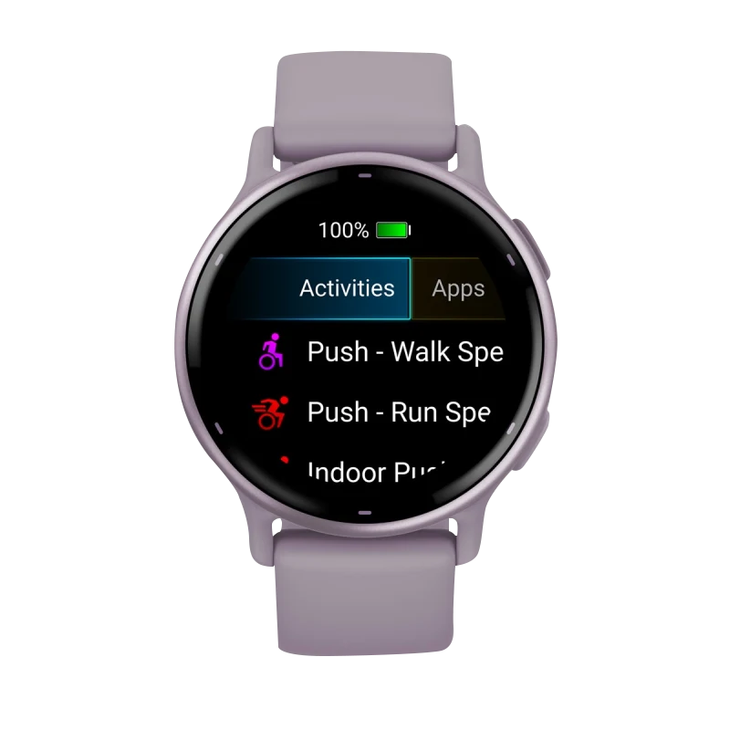 Garmin Vivoactive 5, Metallic Orchid Aluminum Bezel with Orchid Case and Silicone Band (010-02862-13) by Garmin