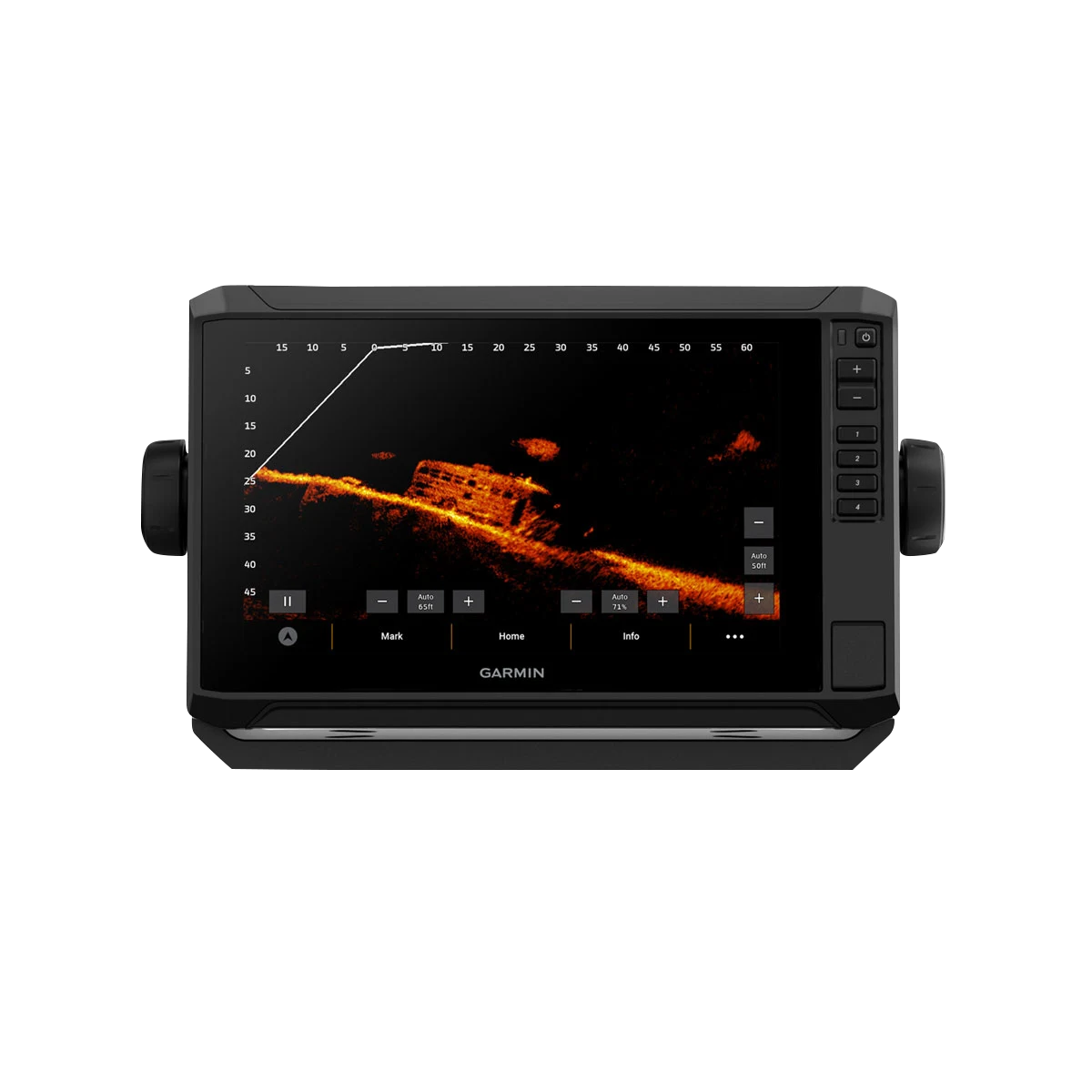 GPSMAP 8616 marine chartplotter with mapping by Garmin on a black rugged display