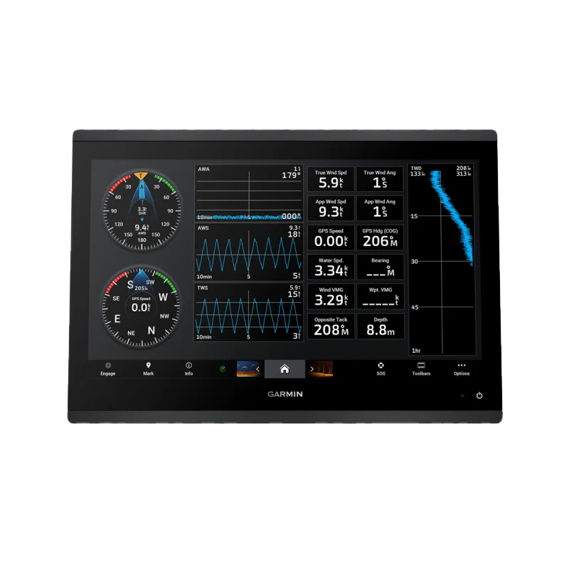 Garmin GPSMAP 1623 marine chartplotter, non-sonar with worldwide basemap, black display unit