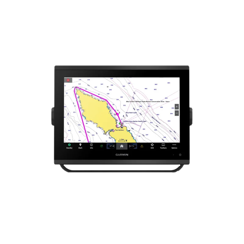 Garmin GPSMAP 1223xsv marine chartplotter with SideVü, ClearVü and CHIRP sonar, worldwide basemap, black bezel