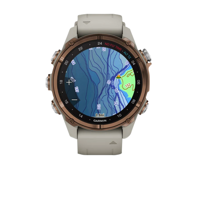 Garmin Descent Mk3i, 43 mm Bronze PVD Titanium with French Gray Silicone Band (010-02753-13) by Garmin