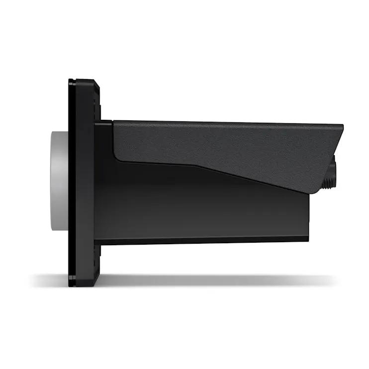 Garmin Fusion Apollo MS-RA800 marine head unit, black side-profile view.