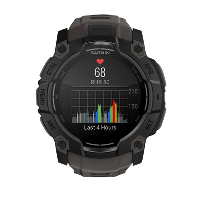 Garmin Instinct 3 AMOLED, (50mm) Black with Charcoal Band (010-03020-00) by Garmin