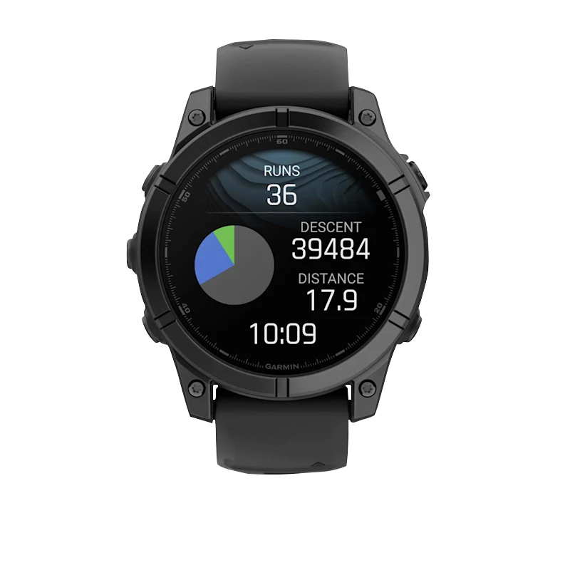 Garmin Fenix E, 47 mm AMOLED, Slate Gray Steel with Black Silicone Band (010-03025-03) by Garmin
