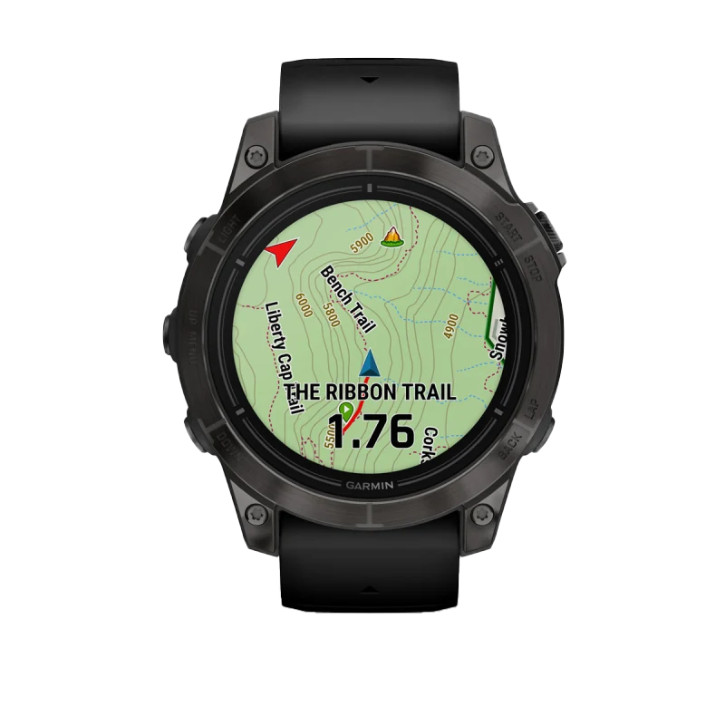 Garmin Epix Pro Gen 2 47mm smartwatch, Sapphire Edition carbon gray DLC titanium with black band