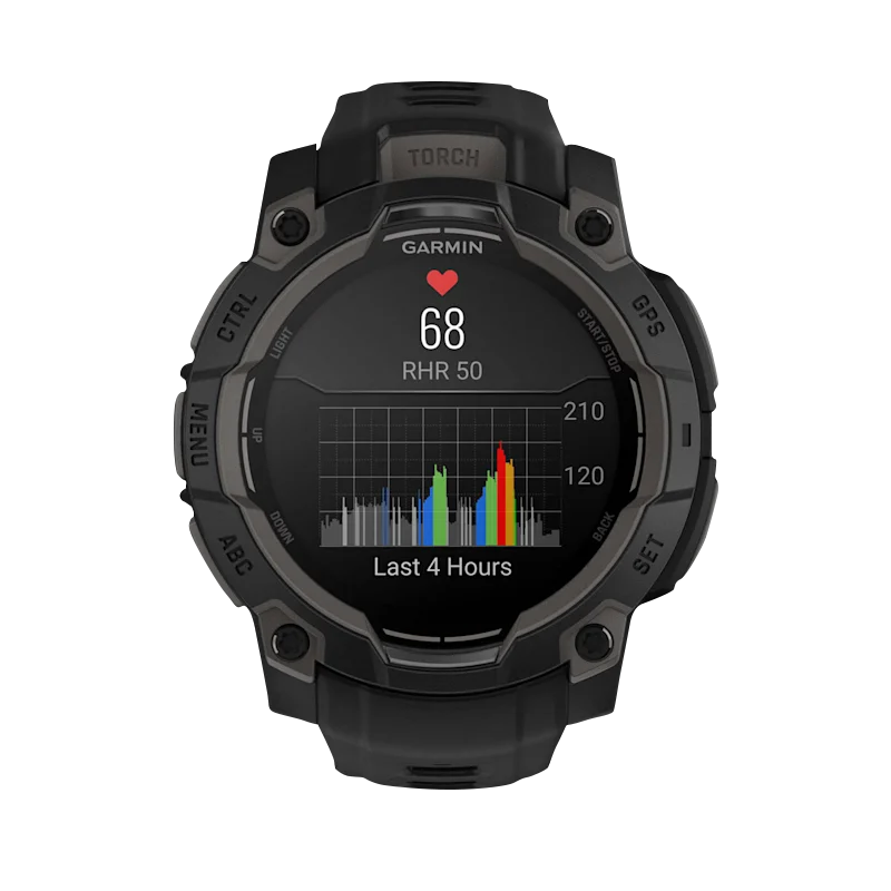 Garmin Instinct 3 AMOLED, (45mm) Black with Black Band (010-02936-00) by Garmin