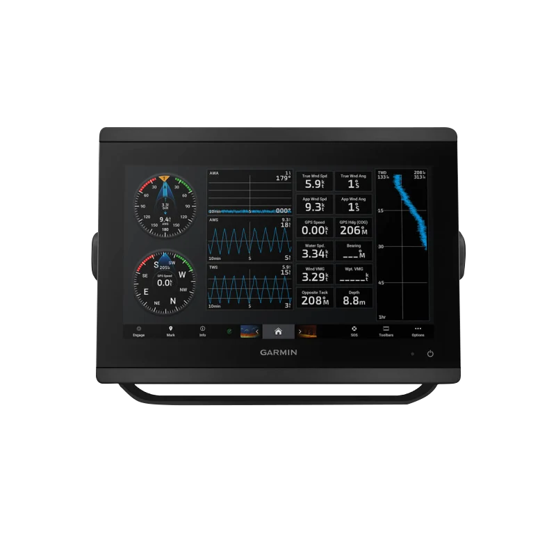GPSMAP 8412 marine chartplotter with worldwide basemap, Garmin black unit