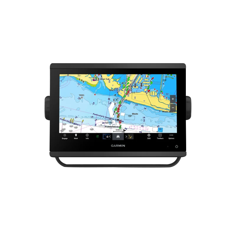 Garmin GPSMAP 943xsv marine chartplotter, black unit with SideVü, ClearVü and CHIRP sonar mapping