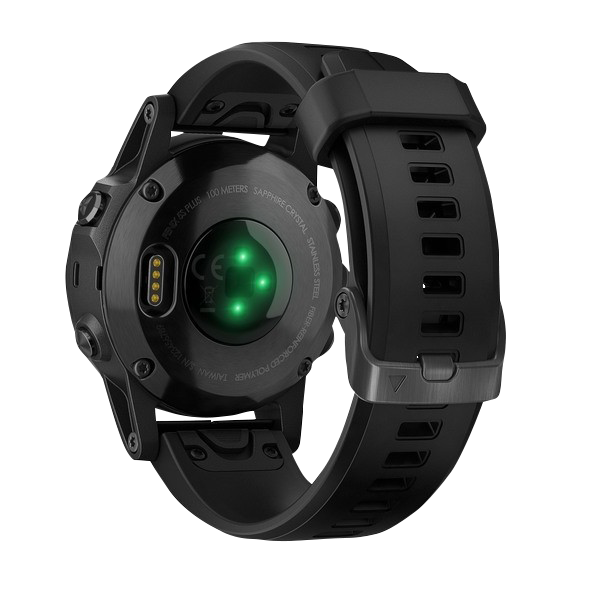 Garmin Fenix 5S Plus Sapphire smart watch with black band
