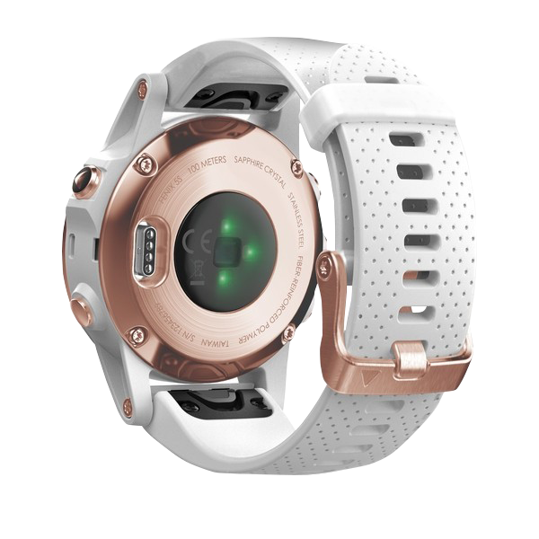 Garmin Fenix 5S Sapphire Rose Goldtone w/ White Band (010-01685-16) by Garmin