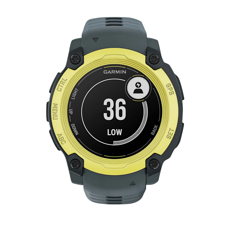 Garmin Instinct E smartwatch, 40mm, electric lime bezel with twilight band