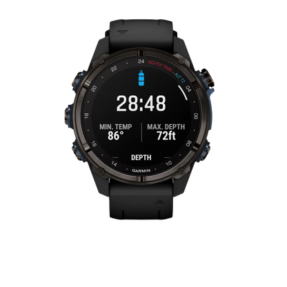 Garmin Descent Mk3i, 43 mm Carbon Gray DLC Titanium with Black Silicone Band (010-02753-10) by Garmin