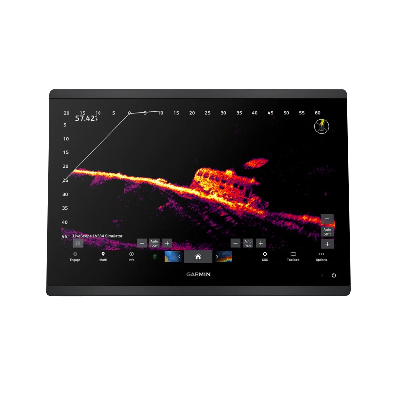 Garmin GPSMAP 1643xsv fish finder/chartplotter, black, with SideVü, ClearVü and traditional CHIRP sonar and mapping