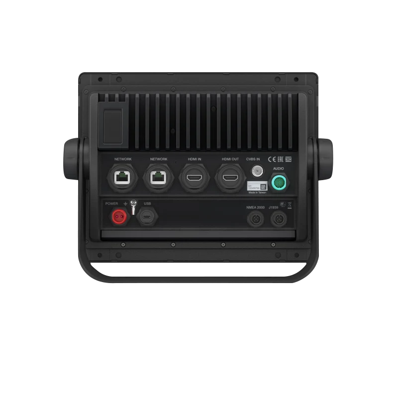Garmin GPSMAP 8410 marine chartplotter with worldwide basemap; back panel with ports visible
