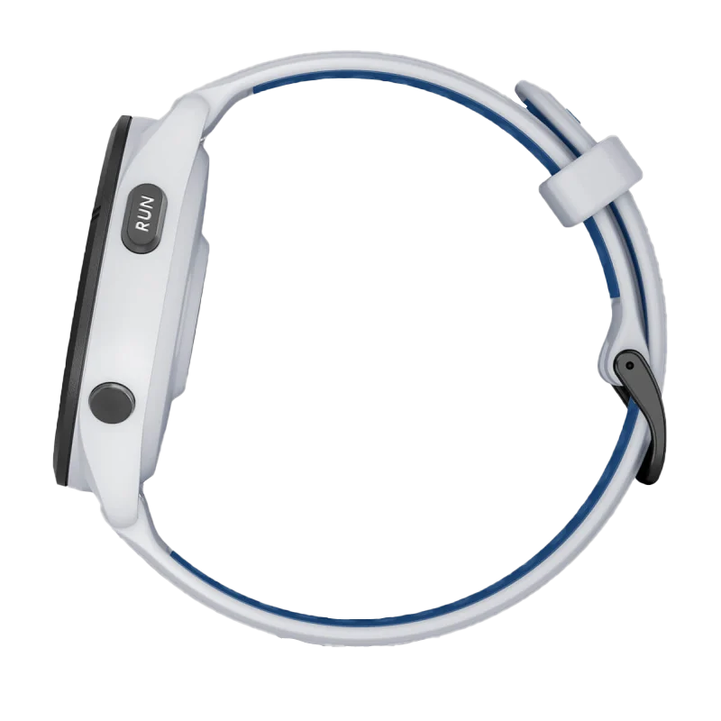 Garmin Forerunner 265 smart watch, 46mm, Whitestone case with Whitestone/Tidal Blue silicone band