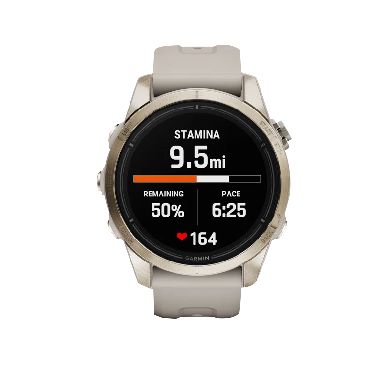 Garmin Epix Pro (Gen 2), 42 mm Sapphire Edition Soft Gold with Light Sand Band (010-02802-10) by Garmin