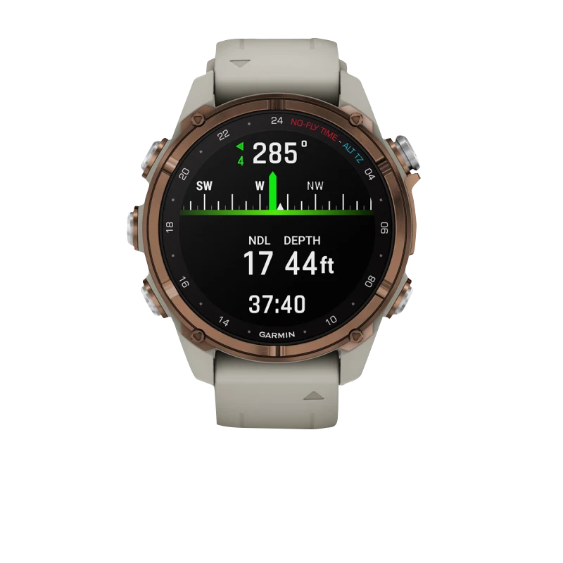 Garmin Descent Mk3i, 43 mm Bronze PVD Titanium with French Gray Silicone Band (010-02753-13) by Garmin