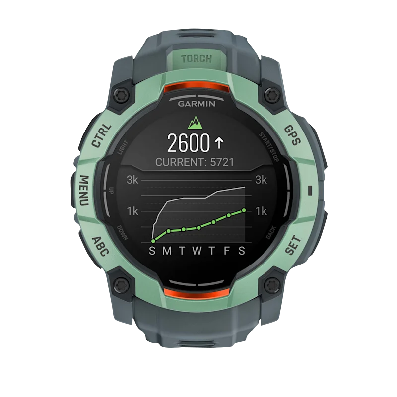Garmin Instinct 3 AMOLED smartwatch, 50mm Neo Tropic with Twilight Band