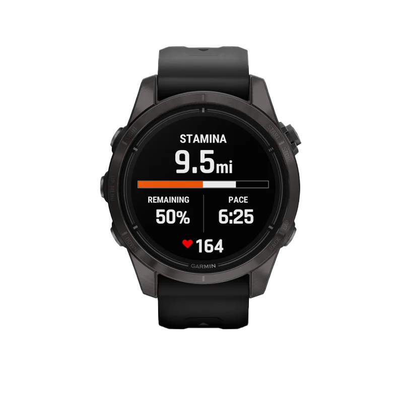 Garmin Epix Pro (Gen 2), 42 mm Sapphire Edition Carbon Gray DLC Titanium with Black Band (010-02802-14) by Garmin