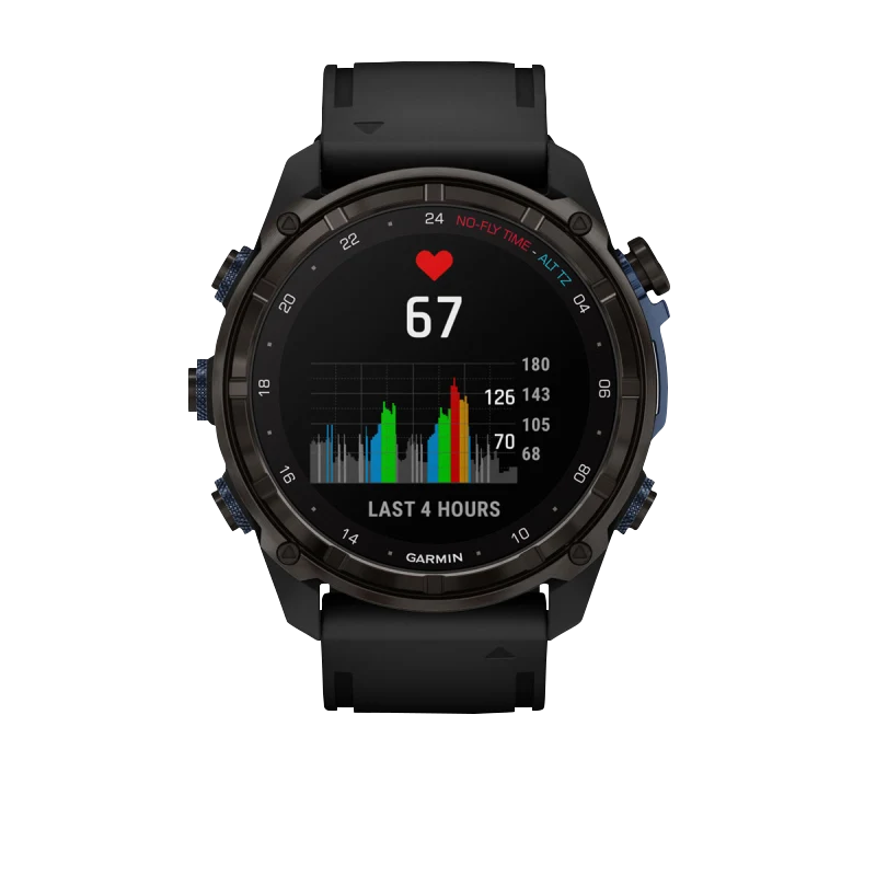 Garmin Descent Mk3i, 51 mm Carbon Gray DLC Titanium with Black Silicone Band and Descent T2 Transceiver by Garmin