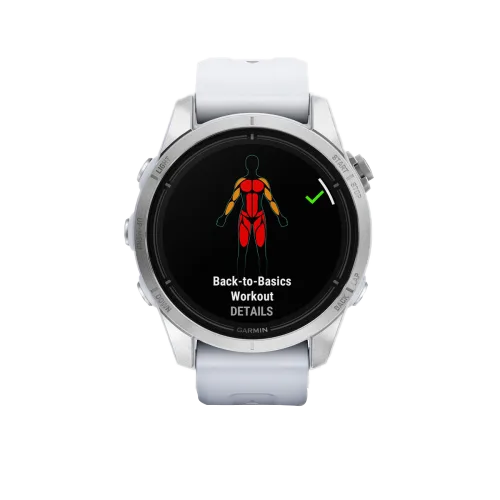 Garmin Epix Pro (Gen 2), 42 mm Standard Edition Silver with Whitestone Band (010-02802-00) by Garmin