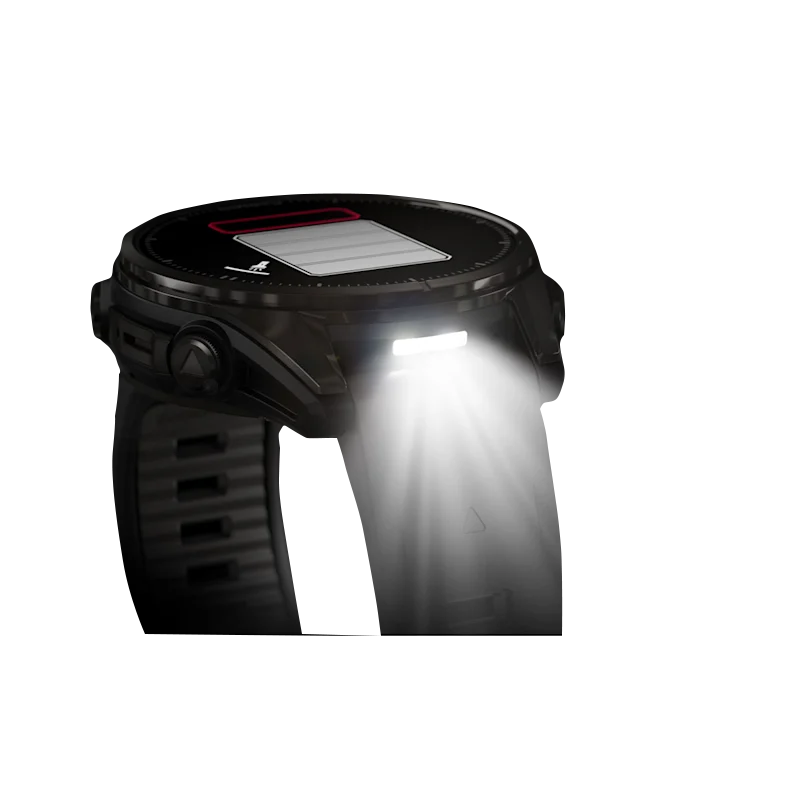 Garmin Fenix 8, AMOLED 43mm, Sapphire Carbon Gray DLC Titanium with Black/Pebble Gray Silicone Band (010-02903-20) by Garmin