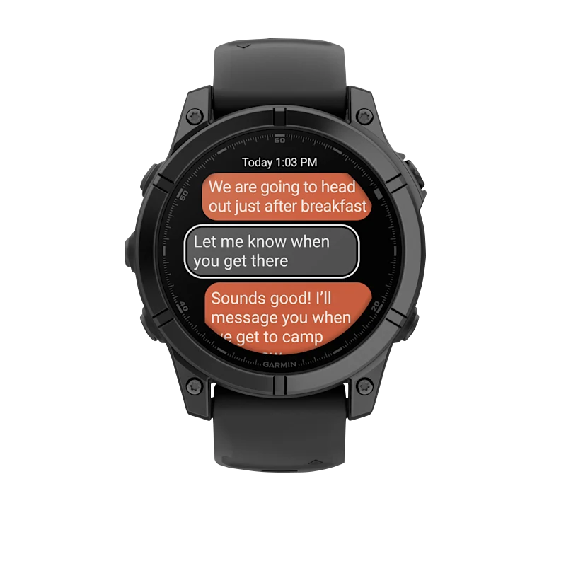 Garmin Fenix E, 47 mm AMOLED, Slate Gray Steel with Black Silicone Band (010-03025-03) by Garmin