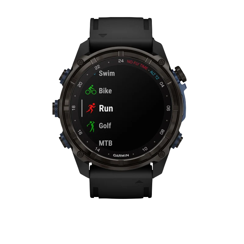 Garmin Descent Mk3i dive computer, 51 mm carbon-gray DLC titanium case with black silicone band