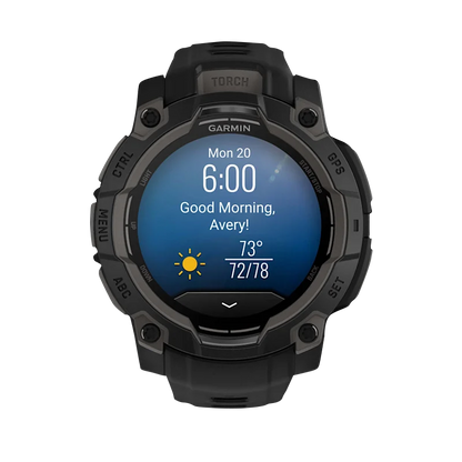 Garmin Instinct 3 AMOLED, (45mm) Black with Black Band (010-02936-00) by Garmin