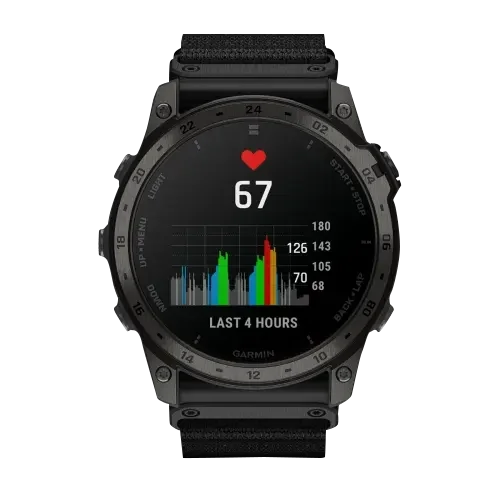 Garmin Tactix 7 AMOLED smartwatch, black case and strap, certified refurbished